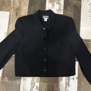 Vintage Pendleton black button up with shoulder pads